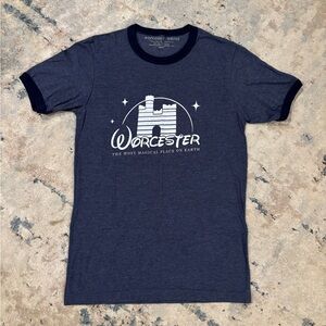Soft navy blue graphic t-shirt